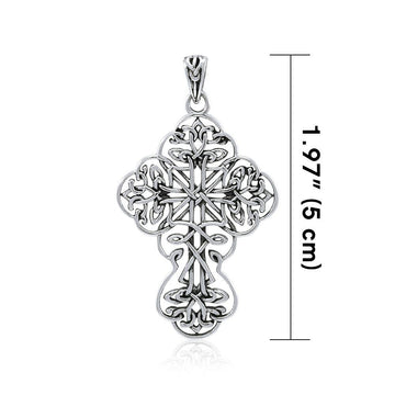 Celtic Cross Silver Pendant by Brigid Ashwood TPD4033 - Jewelry